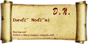 Danó Noémi névjegykártya